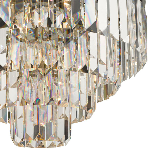 Dar Vyana 4 Light Chandelier Crystal & Antique Brass VYA0475