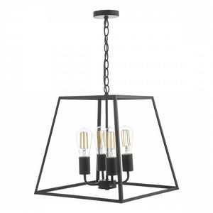 Dar Academy 4 Light Lantern Black ACA8622