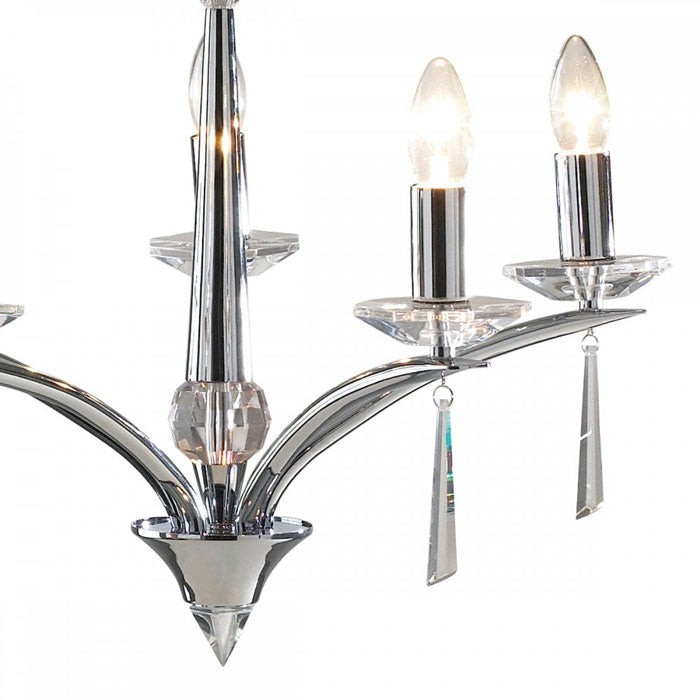 Dar Hyperion Polished Chrome 5 Light Ceiling Light HYP0550