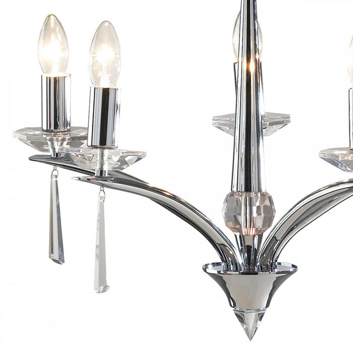 Dar Hyperion Polished Chrome 5 Light Ceiling Light HYP0550