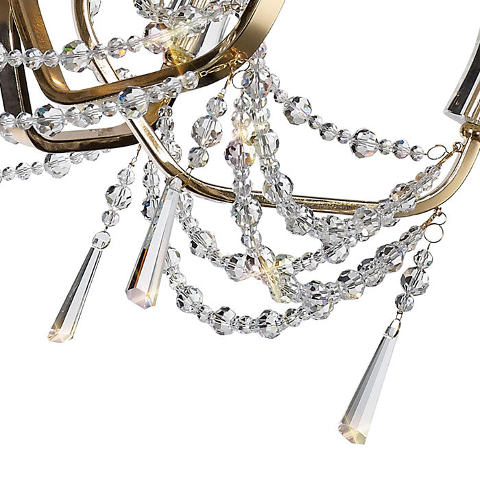 Diyas Armand 6 Light Chandelier in French Gold with Crystal IL31753