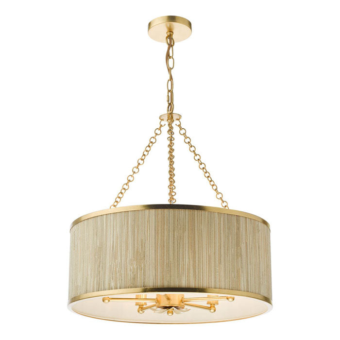 Dar Fenella 5 Light Pendant Gold Leaf FEN0535