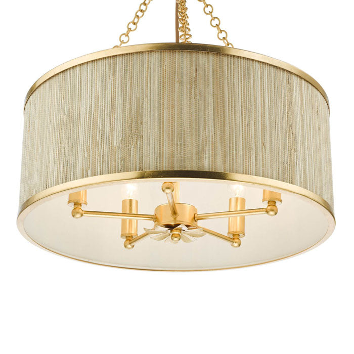 Dar Fenella 5 Light Pendant Gold Leaf FEN0535