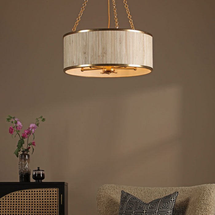 Dar Fenella 5 Light Pendant Gold Leaf FEN0535