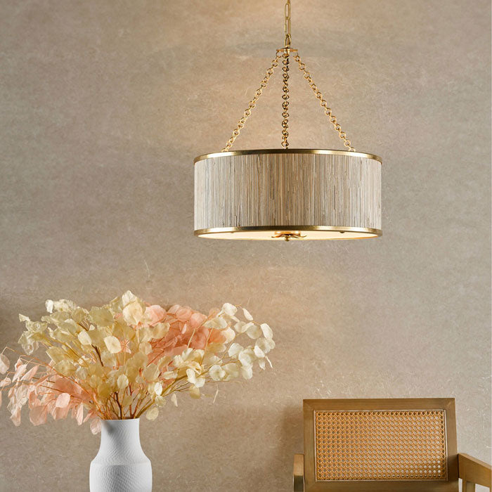 Dar Fenella 5 Light Pendant Gold Leaf FEN0535