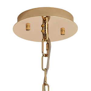 Vivienne 4 Light Gold and Crystal Pendant or Semi Flush Ceiling Light