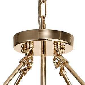 Vivienne 4 Light Gold and Crystal Pendant or Semi Flush Ceiling Light