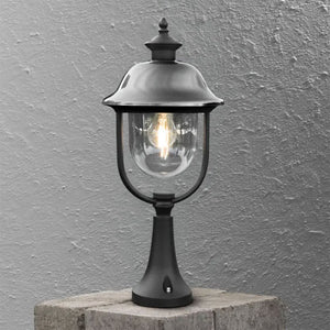 Konstsmide Parma Down Outdoor Wall Light Black & Stainless Steel 7241-000