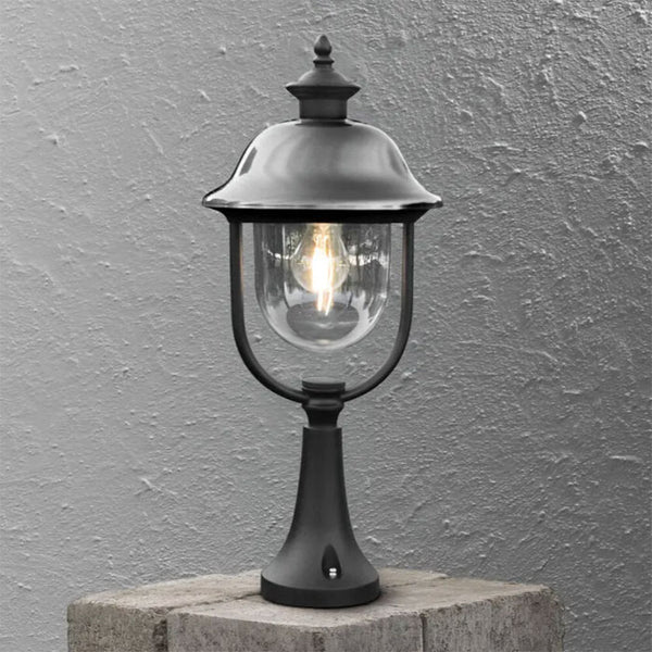 Konstsmide Parma Down Outdoor Wall Light Black & Stainless Steel 7241-000