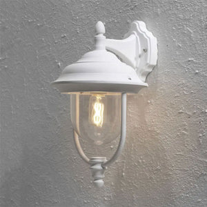 Konstsmide Parma Down Outdoor Wall Light Matt White 7222-250