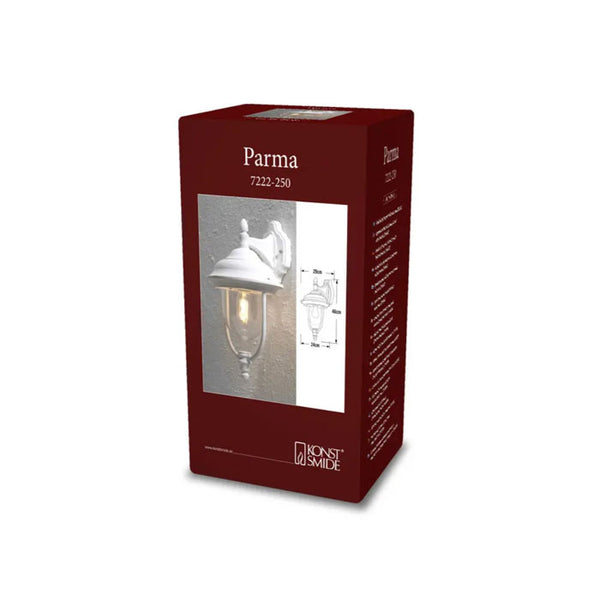 Konstsmide Parma Down Outdoor Wall Light Matt White 7222-250