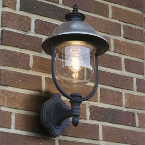 Konstsmide Parma Outdoor Wall Light Black & Stainless Steel 7239-000