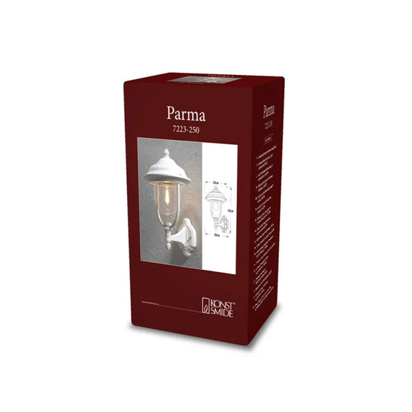 Konstsmide Parma Up Outdoor Wall Light Matt White 7223-250