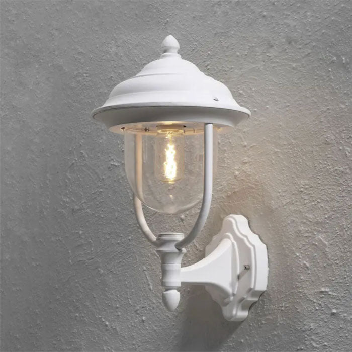 Konstsmide Parma Up Outdoor Wall Light Matt White 7223-250