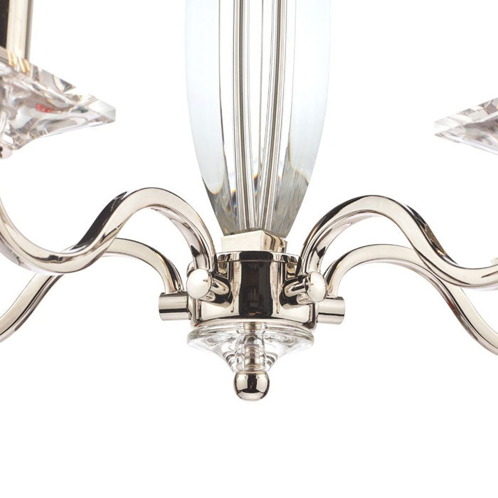 Laura Ashley Carson 5 Light Chandelier Cut Glass & Polished Nickel LA3603223-Q