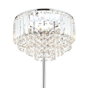 Laura Ashley Vienna 3-Light Floor Lamp Crystal & Polished Chrome LA3603227-Q
