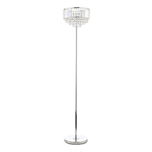 Laura Ashley Vienna 3-Light Floor Lamp Crystal & Polished Chrome LA3603227-Q