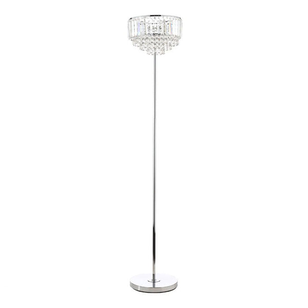 Laura Ashley Vienna 3-Light Floor Lamp Crystal & Polished Chrome LA3603227-Q