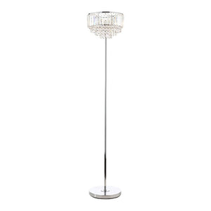 Laura Ashley Vienna 3-Light Floor Lamp Crystal & Polished Chrome LA3603227-Q
