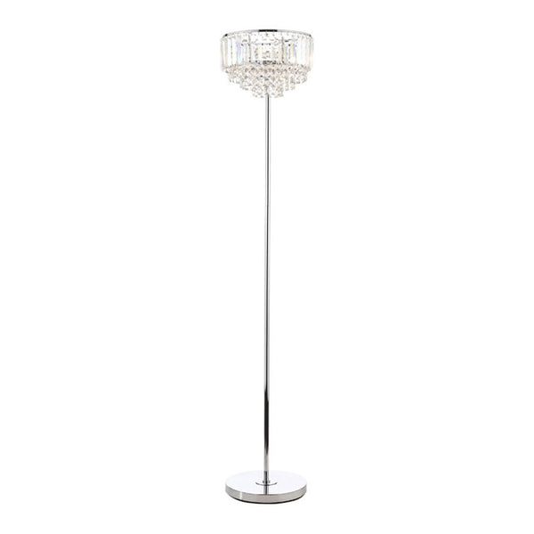 Laura Ashley Vienna 3-Light Floor Lamp Crystal & Polished Chrome LA3603227-Q
