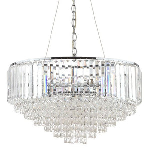 Laura Ashley Vienna 9-Light Chandelier Crystal & Polished Chrome LA3603254-Q