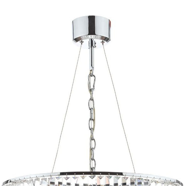Laura Ashley Vienna 9-Light Chandelier Crystal & Polished Chrome LA3603254-Q