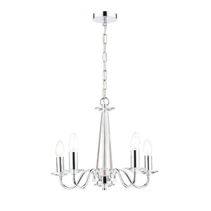 Laura Ashley Blake 5 Light Chandelier Cut Glass & Polished Chrome LA3702763-Q
