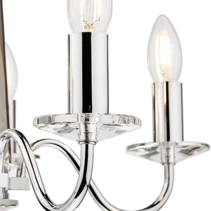 Laura Ashley Blake 5 Light Chandelier Cut Glass & Polished Chrome LA3702763-Q