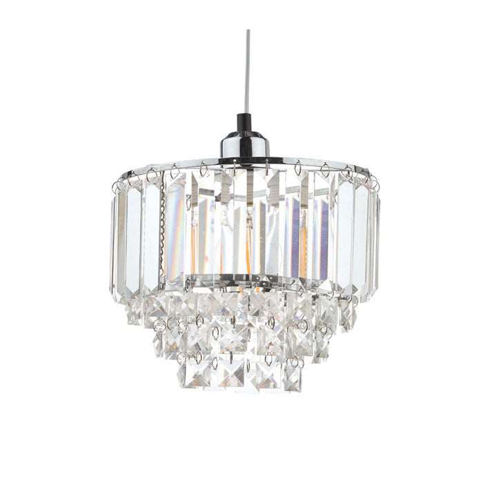 Laura Ashley Vienna Easy Fit Pendant Lampshade in Crystal & Polished Chrome LA3727732-Q