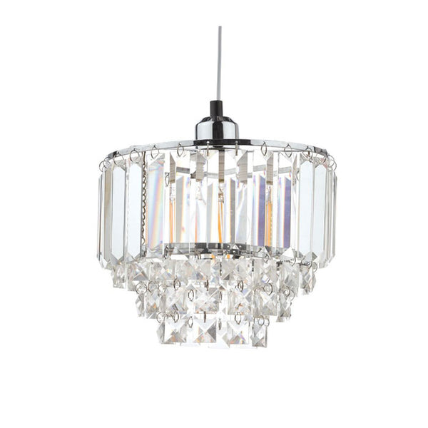 Laura Ashley Vienna Easy Fit Pendant Lampshade in Crystal & Polished Chrome LA3727732-Q