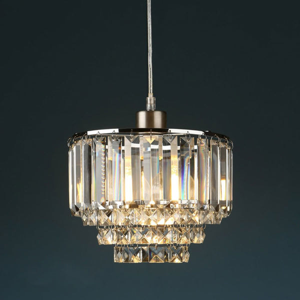 Laura Ashley Vienna Easy Fit Pendant Lampshade in Crystal & Polished Chrome LA3727732-Q