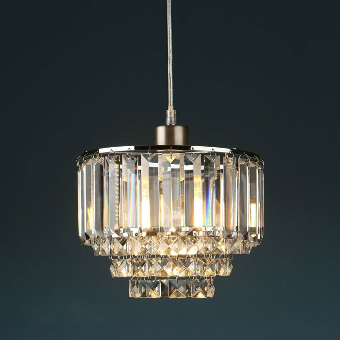 Laura Ashley Vienna Easy Fit Pendant Lampshade in Crystal & Polished Chrome LA3727732-Q