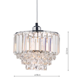 Laura Ashley Vienna Easy Fit Pendant Lampshade in Crystal & Polished Chrome LA3727732-Q