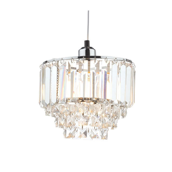 Laura Ashley Vienna Easy Fit Pendant Lampshade in Crystal & Polished Chrome LA3727732-Q