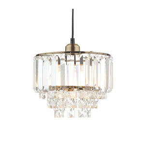 Laura Ashley Vienna Easy Fit Pendant Lampshade with Crystal & Antique Brass LA3727733-Q
