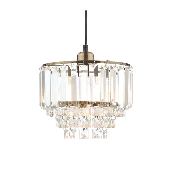 Laura Ashley Vienna Easy Fit Pendant Lampshade with Crystal & Antique Brass LA3727733-Q