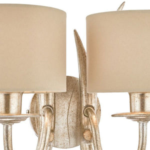 Laura Ashley Mulroy Antler 2-Light Wall Light Champagne With Shades LA3727743-Q