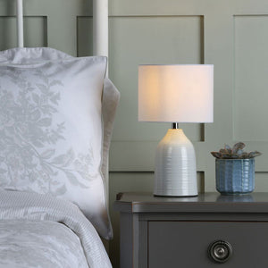 Laura Ashley Penny Twin Pack Table Lamp Cream With Shade LA3756068-Q