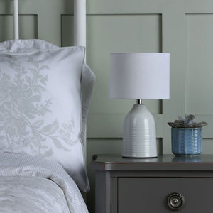 Laura Ashley Penny Twin Pack Table Lamp Cream With Shade LA3756068-Q