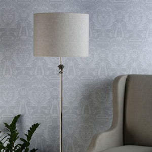 Laura Ashley Highgrove Floor Lamp Polished Nickel with Shade LA3756091-Q