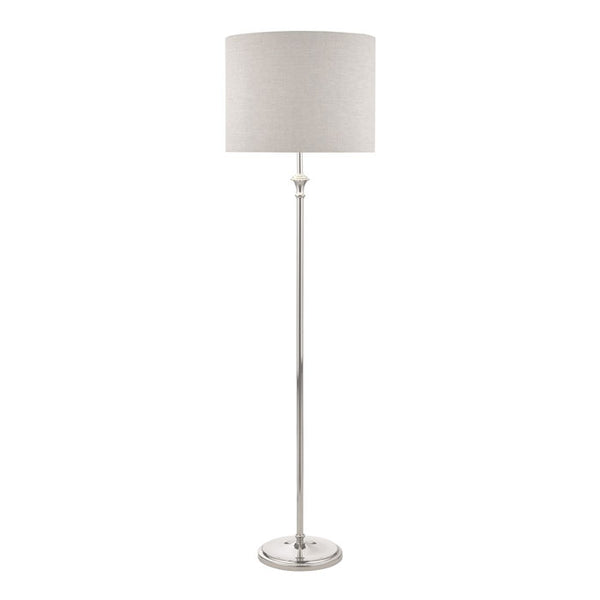 Laura Ashley Highgrove Floor Lamp Polished Nickel with Shade LA3756091-Q