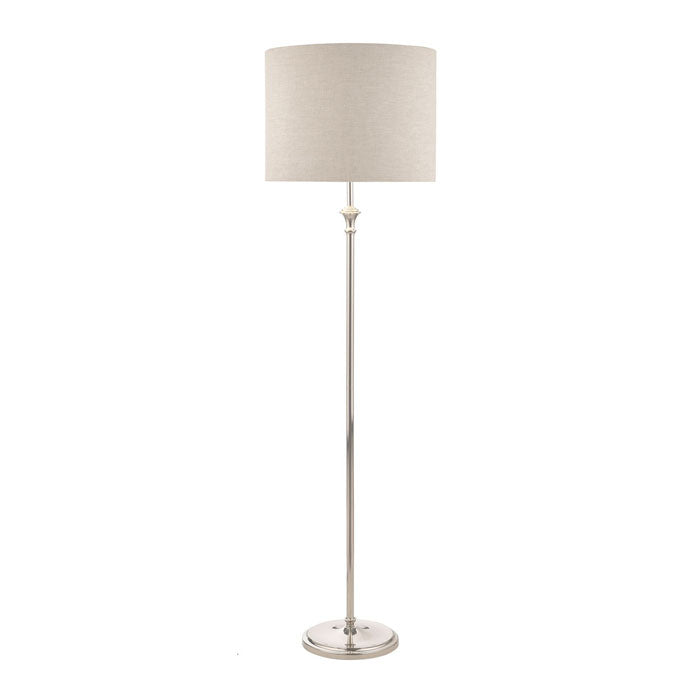 Laura Ashley Highgrove Floor Lamp Polished Nickel with Shade LA3756091-Q