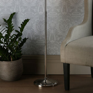 Laura Ashley Highgrove Floor Lamp Polished Nickel with Shade LA3756091-Q