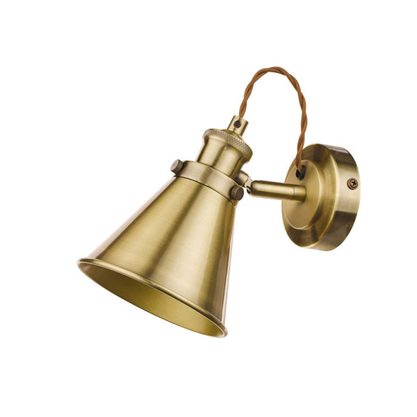 Laura Ashley Rufus Single Spotlight Antique Brass LA3756155-Q