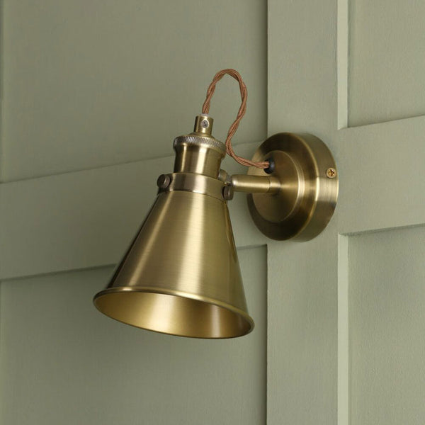 Laura Ashley Rufus Single Spotlight Antique Brass LA3756155-Q