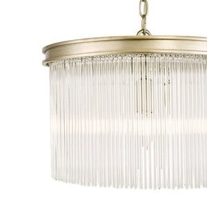 Laura Ashley Manon 3 Light Pendant Champagne Clear Glass LA3756161-Q