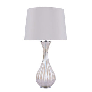 Laura Ashley Nevern Table Lamp Champagne Glass & Polished Chrome with Shade LA3756239-Q