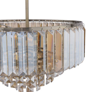 Laura Ashley Vienna 3 Light Semi-Flush Champagne Crystal and Antique Brass LA3756327-Q