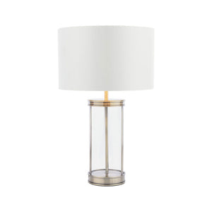 Laura Ashley Harrington Small Table Lamp Antique Brass and Glass With Shade LA3756429-Q