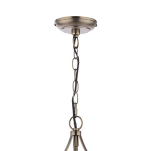 Laura Ashley Allerford 3 Light Pendant Satin Bronze with Taupe Shade LA3756646-Q